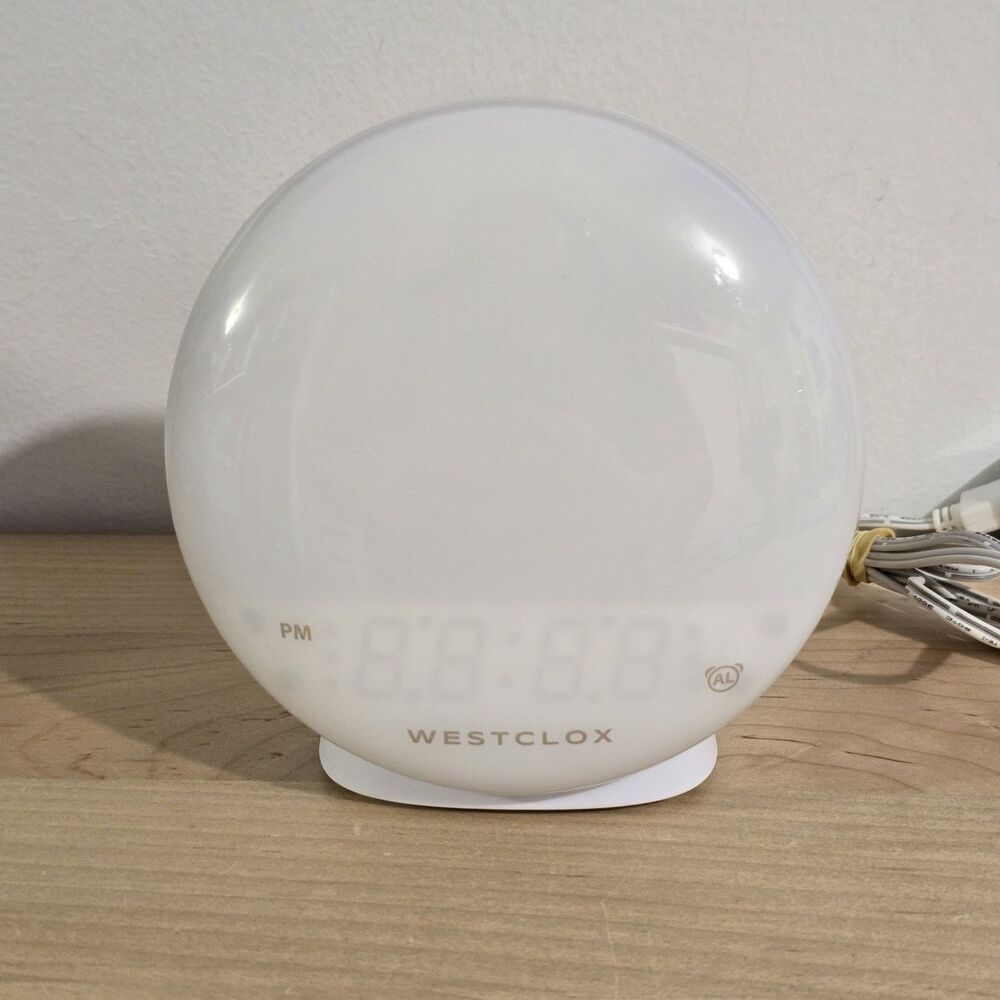 Westclox - Sunrise Alarm Clock (71051) - Red Didpay - White